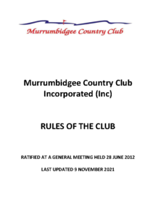 MCC Rules of the Club – Nov 2021