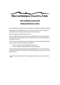 Motorised cart policy – final for QR code – August 2023